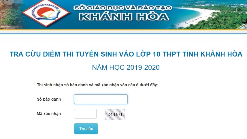 tra cuu diem thi lop 10 khanh hoa nam 2019