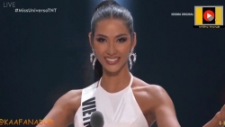 Video: Hoàng Thùy nói tiếng Anh trôi chảy ở chung kết Miss Universe 2019