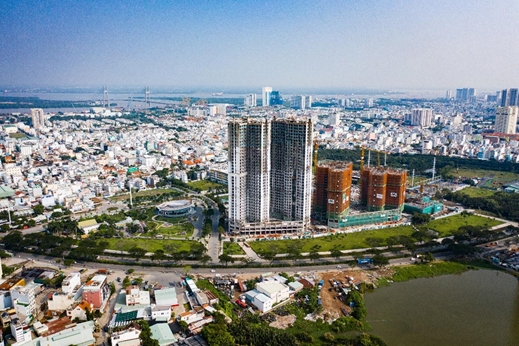 an tuong voi tien do xay dung tai eco green saigon