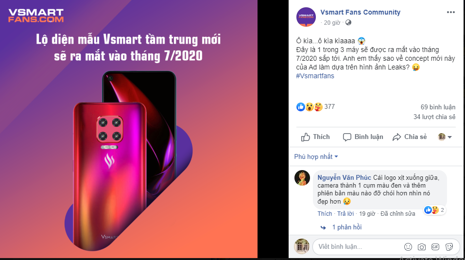 Vsmart sẽ ra mắt smartphone tầm trung trong tháng 7?