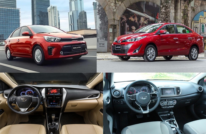 xe sedan hang b mua toyota vios hay kia soluto choi tet 2020