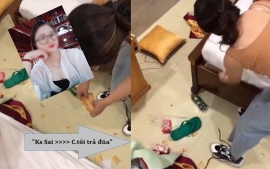 Clip: Nữ sinh ném đồ ăn khắp phòng khách sạn ở Vũng Tàu gây phẫn nộ