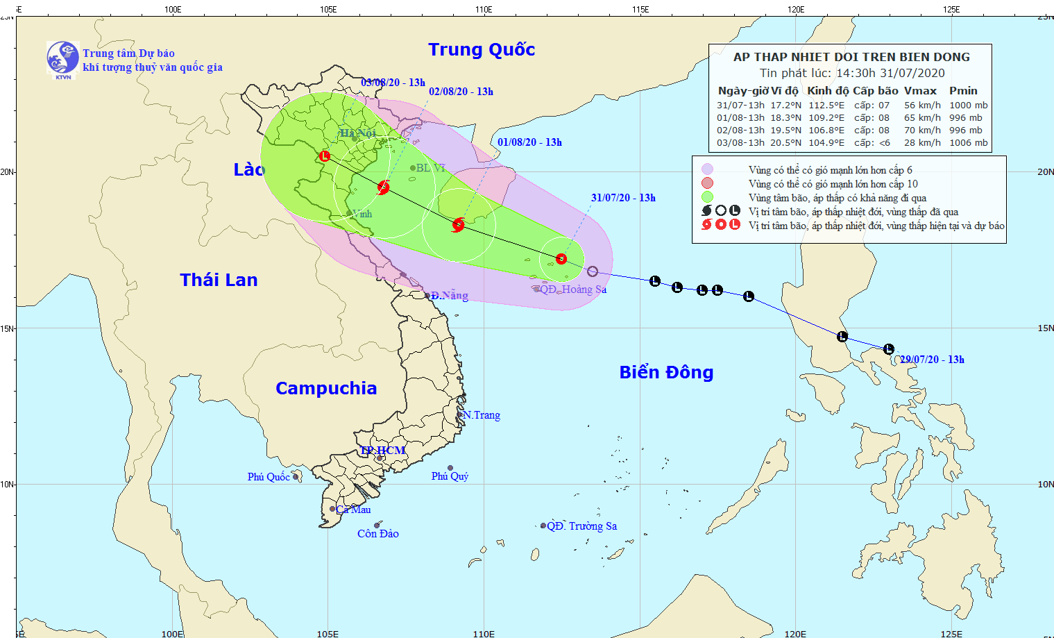 tin moi ap thap nhiet doi manh len tung gio co kha nang thanh bao