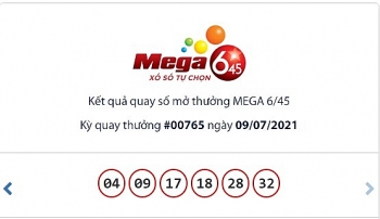 Kết quả xổ số Vietlott Mega 6/45 ngày 11/7: Giải thưởng lên tới hơn 32 tỷ đồng