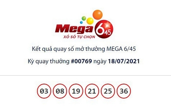 Kết quả xổ số Mega 6/45 ngày 21/7: Hơn 15 tỷ chờ chủ nhân