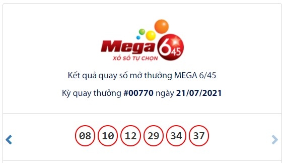 Kết quả xổ số Mega 6/45 ngày 23/7: Ai là chủ nhân của 16 tỷ đồng?