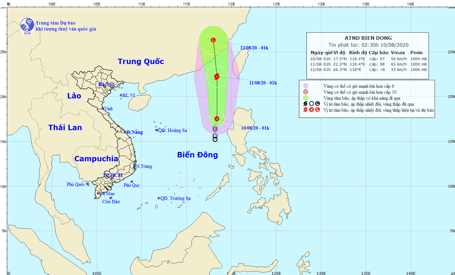 Tin áp thấp nhiệt đới trên Biển Đông: Có khả năng mạnh lên thành bão số 3