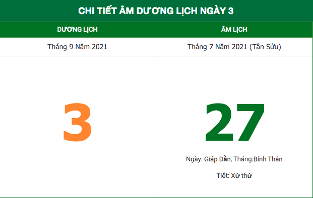 Lịch âm hôm nay (3/9/2021): Những việc không nên làm trong ngày