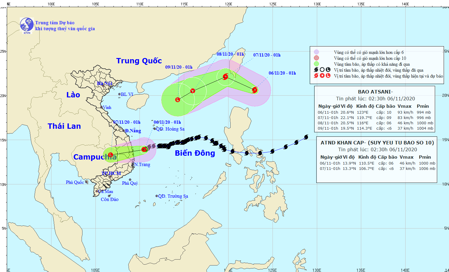 Tin bão gần biển Đông (Bão Atsani): Cách Philippines 290km, gió giật cấp 12