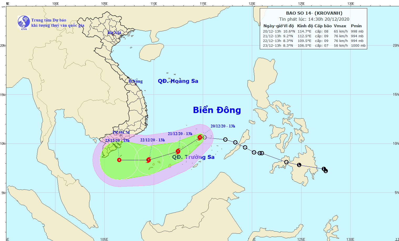 ap thap nhiet doi da manh len thanh bao so 14 con bao krovanh