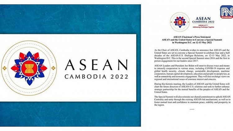 Thông cáo báo chí về Hội nghị Cấp cao đặc biệt ASEAN-Mỹ. Ảnh: Fresh News