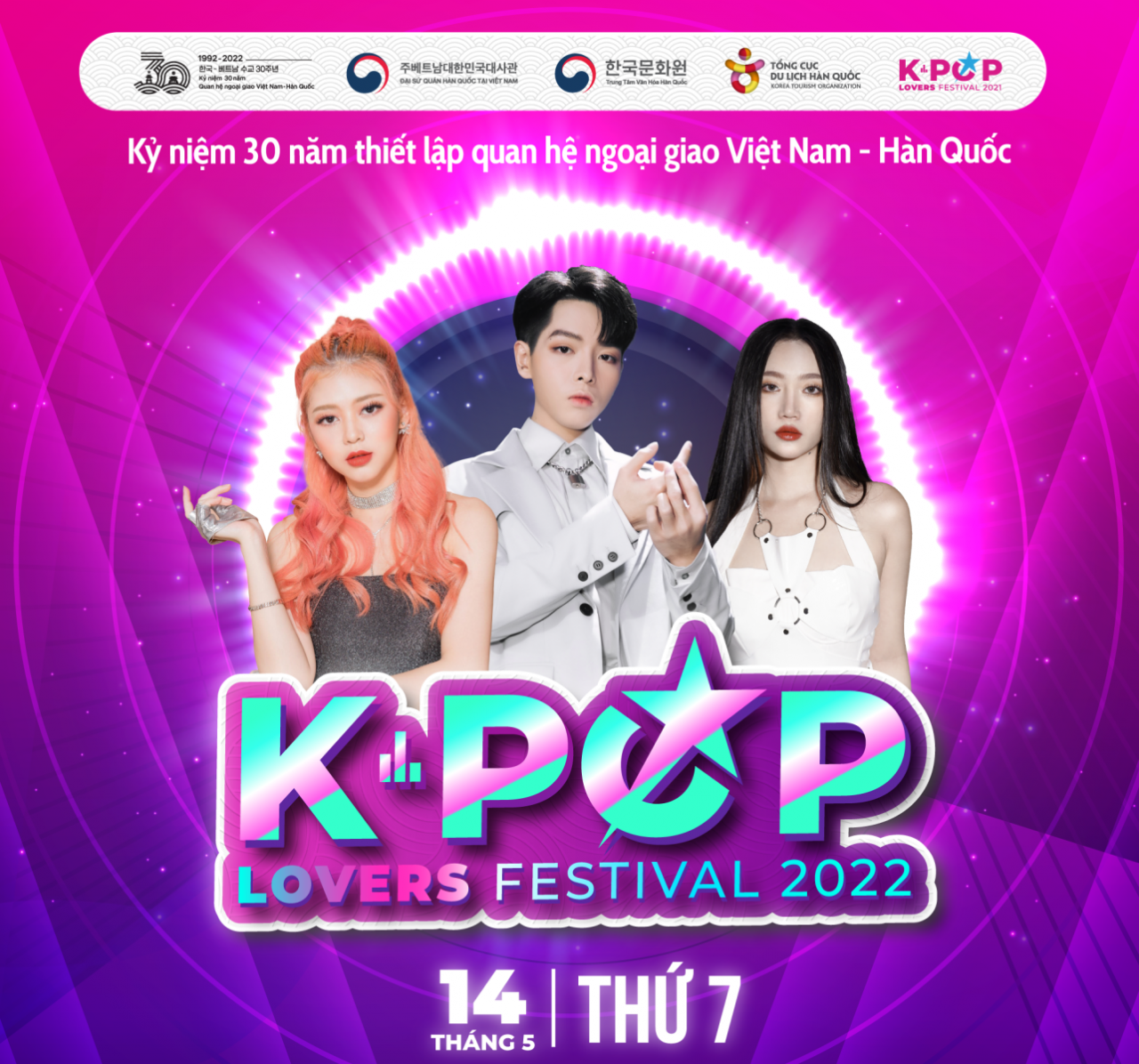 Lễ hội K-pop Lovers Festival 2022 tổ chức vào ngày 14/5.
