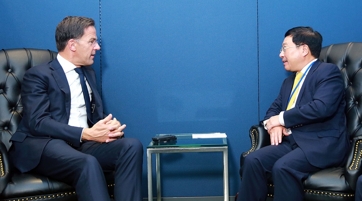 Deputy PM meets Prime Minister of Netherlands. (Photo: VGP)