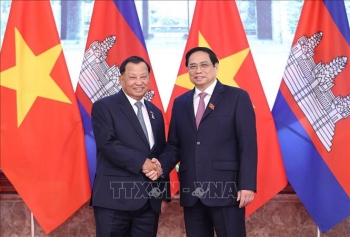 Thủ tướng Chính phủ Phạm Minh Chính tiếp Chủ tịch Thượng viện Campuchia