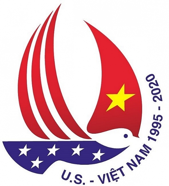 chim bo cau la hinh anh chinh trong logo ky niem 25 nam quan he viet my