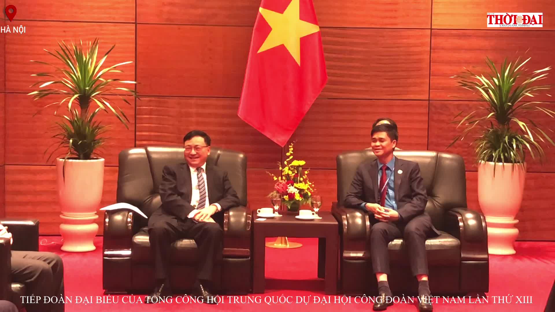 Đại diện Tổng LĐLĐ Việt Nam tiếp đoàn đại biểu của Tổng Công hội Trung Quốc.